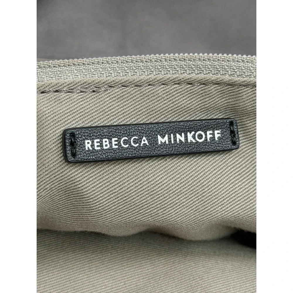 Rebecca Minkoff Grey Leather Chain Link Large Tote Bag Gunmetal Hardware‎